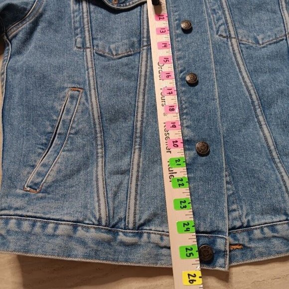 Armani Jeans Denim Jacket Men's SMALL Button Front Blue - Picture 3 of 13